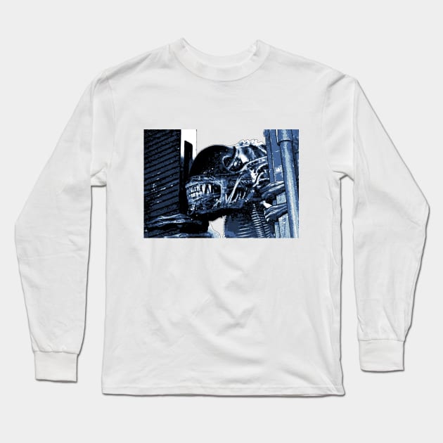 Aliens (1986) APC scene (Scale: 127%) Blue Poster Print Long Sleeve T-Shirt by SPACE ART & NATURE SHIRTS 